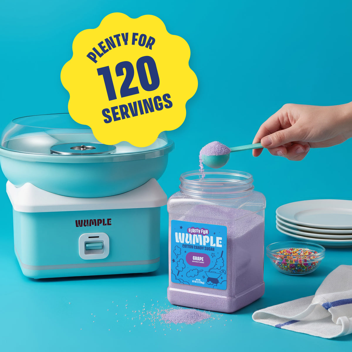 Cotton Candy Electric Machine with LED Lights | Blue – Eat Sweet Dreams