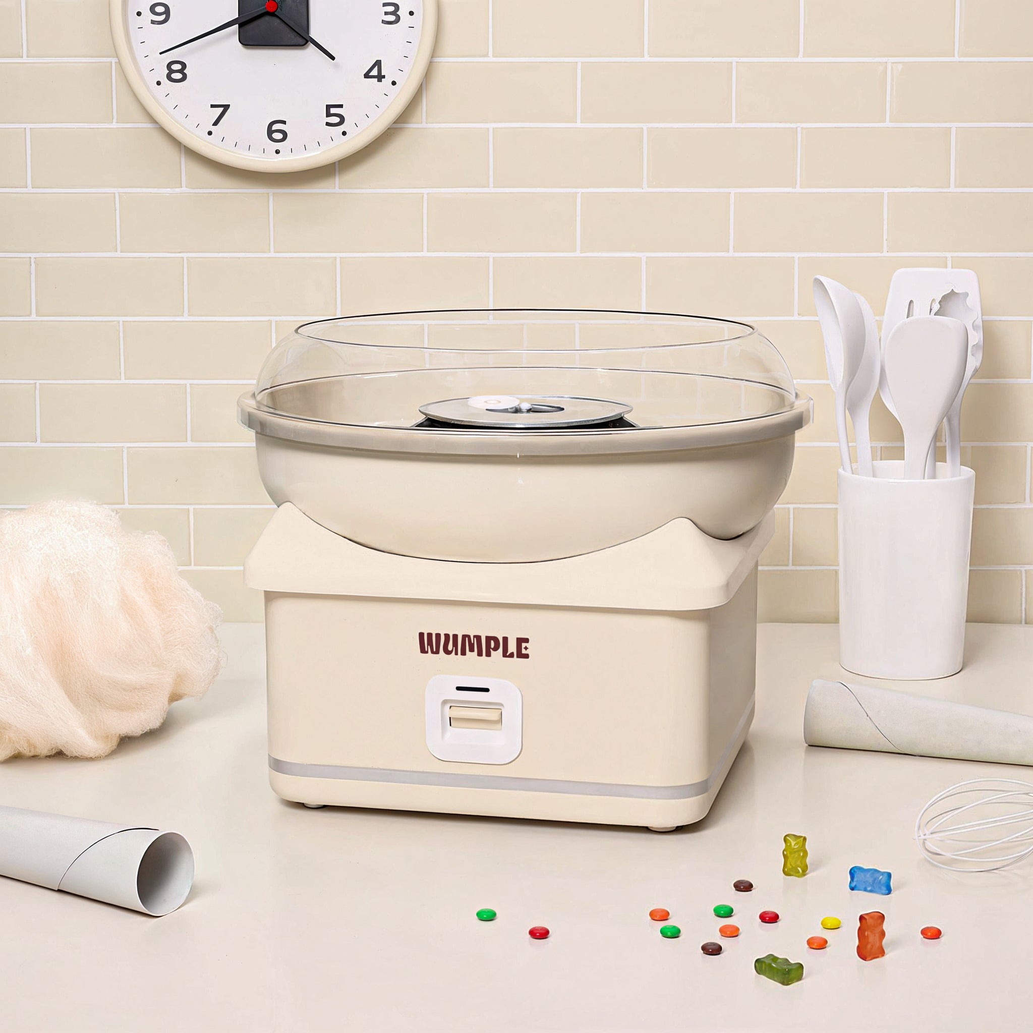Cotton Candy Electric Machine with LED Lights | Cream
