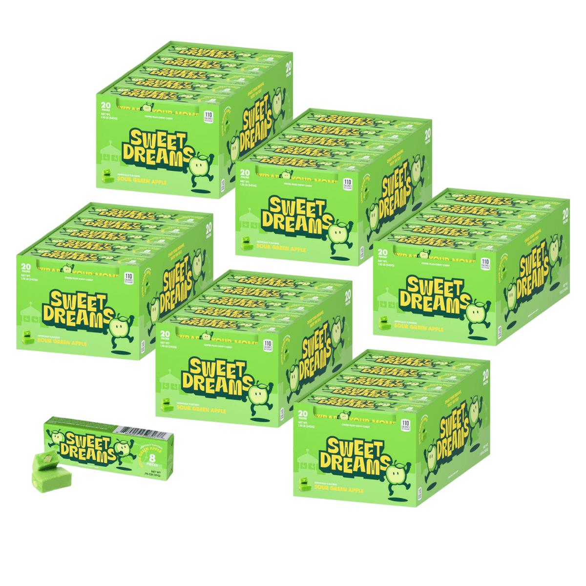 Sweet Dreams Fruit Punch Chewy Candy 3 Sticks Pack | Pack of 2